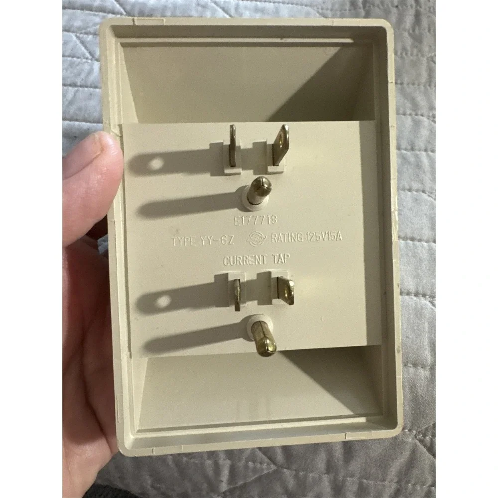 6 Outlet Adapter Extender: 3 Prong - Beige‎